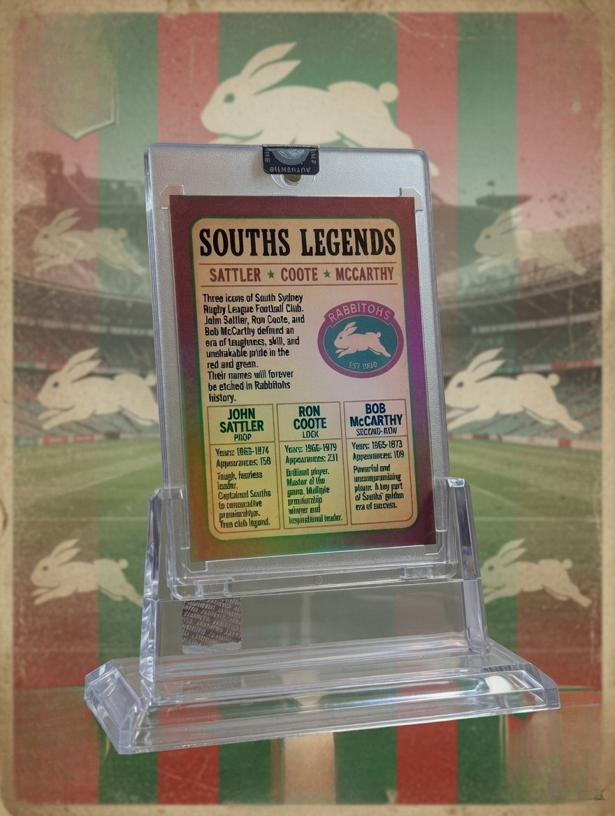 Souths Legends Card — Sattler, Coote & McCarthy Vintage Edition (back)