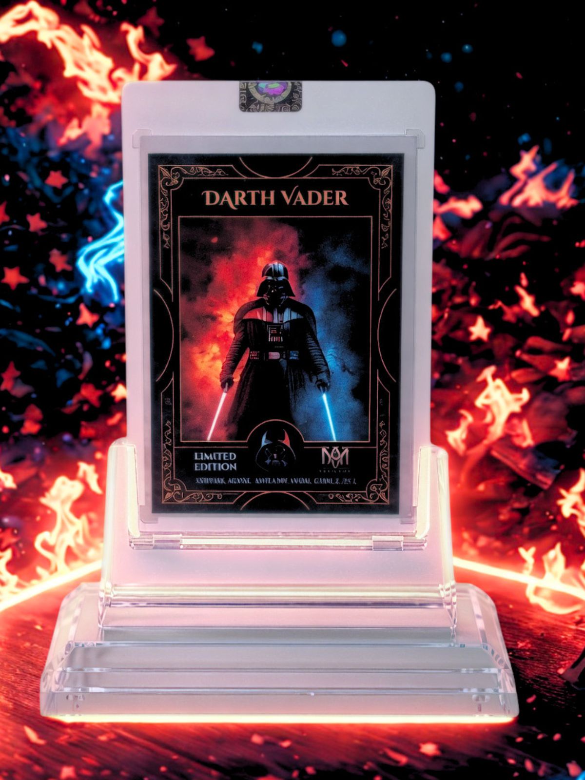 Star Wars Darth Vader Custom Trading Card + Display Stand | Unofficial Fan Art | Limited Edition Collector Card