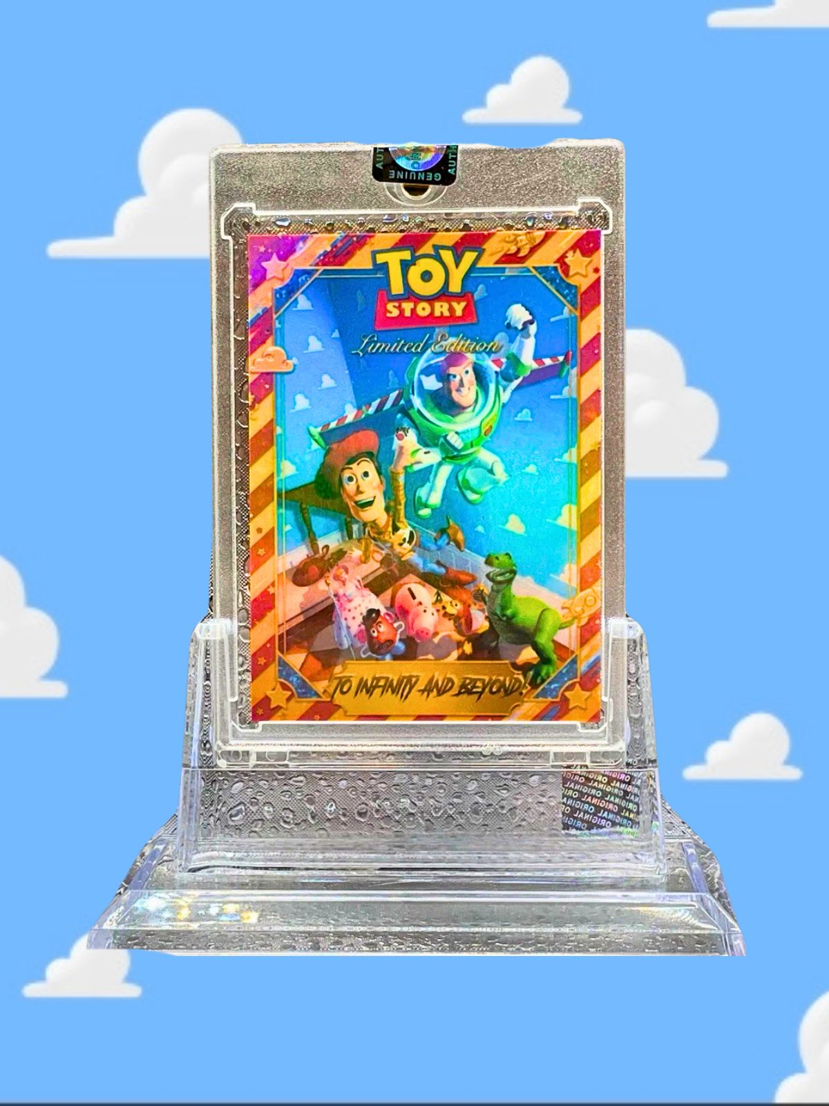 Toy Story Custom Trading Card + Display Stand | Woody & Buzz Lightyear Unofficial Fan Art | Limited Edition Collector Card