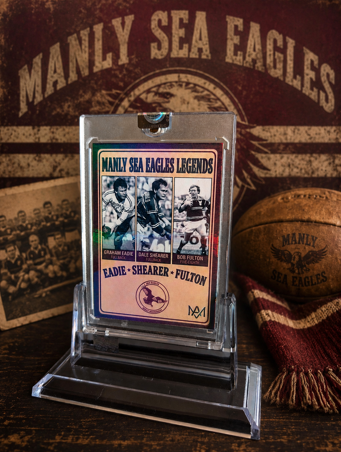 Manly Sea Eagles Legends Card — Eadie, Shearer & Fulton