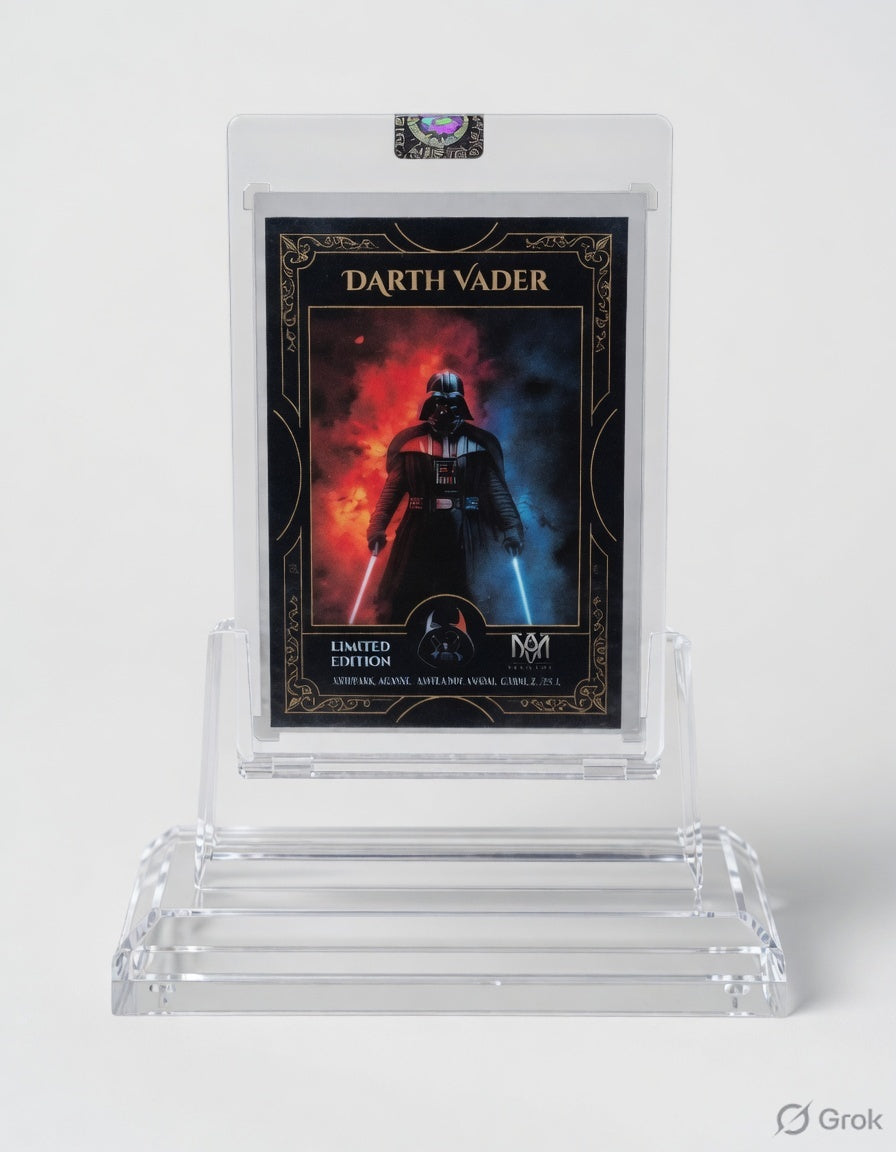 Star Wars Darth Vader Custom Trading Card + Display Stand | Unofficial Fan Art | Limited Edition Collector Card
