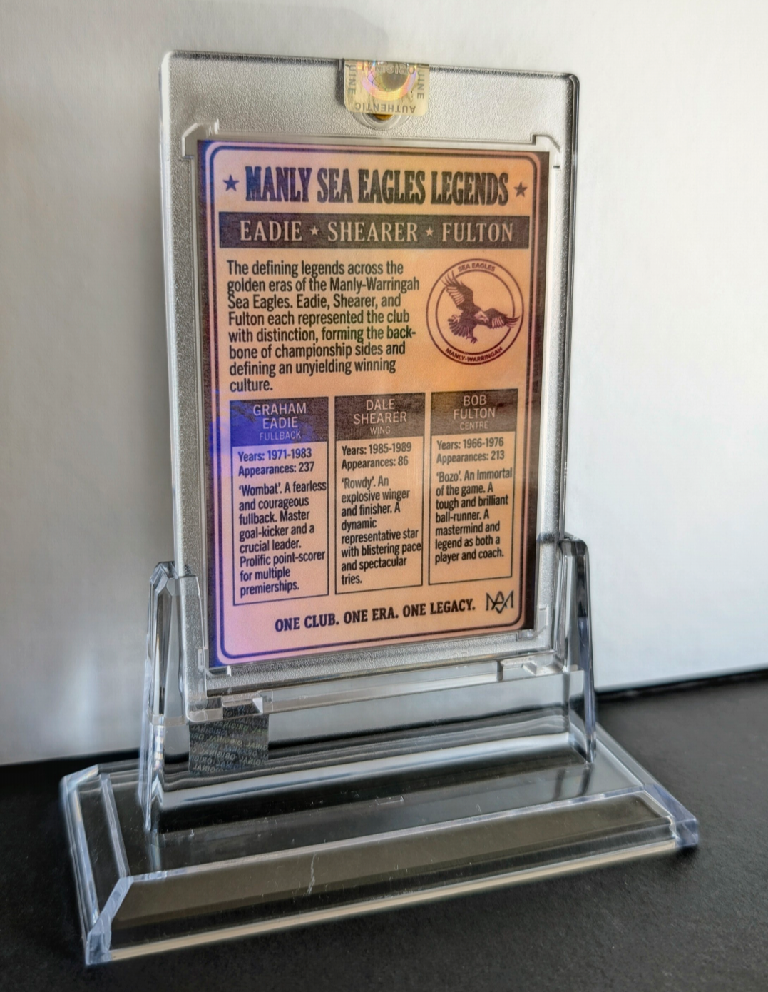 Manly Sea Eagles Legends Card — Eadie, Shearer & Fulton