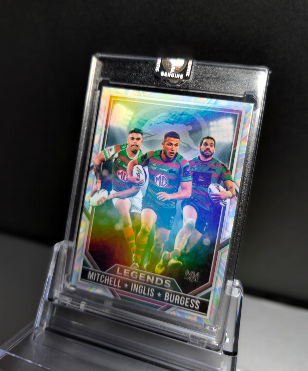 South Sydney Rabbitohs Legends Cracked Ice card - holographic finish