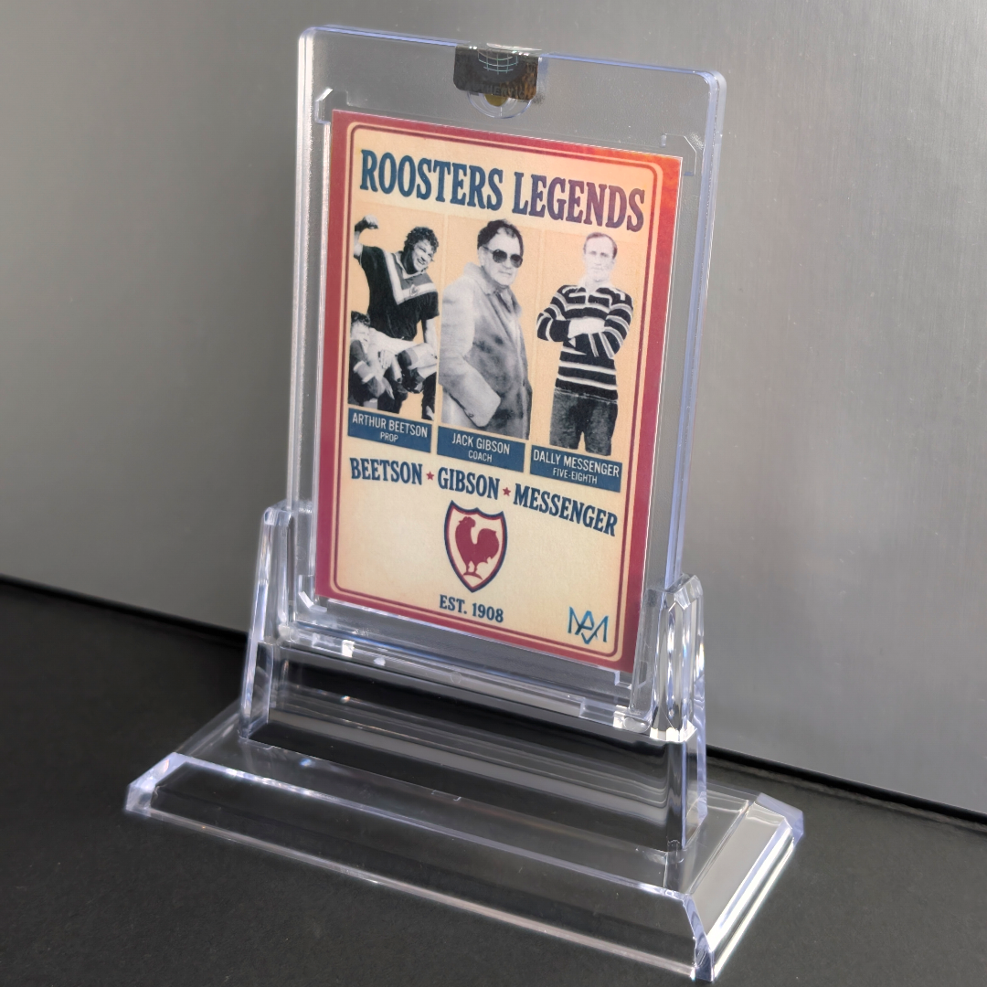 Roosters Foundation Legends Card — Beetson, Gibson & Messenger