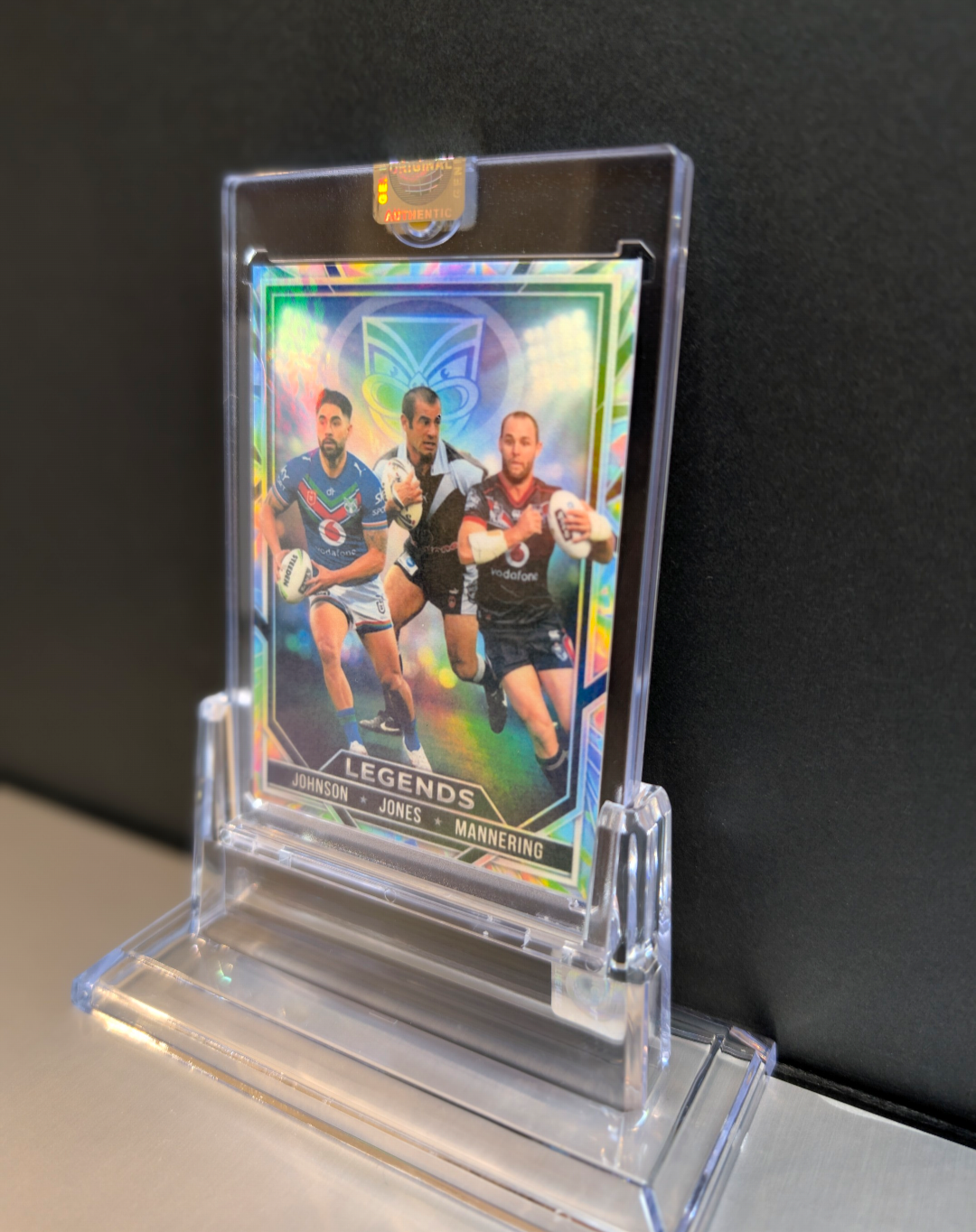 New Zealand Warriors Legends Cracked Ice card - front view