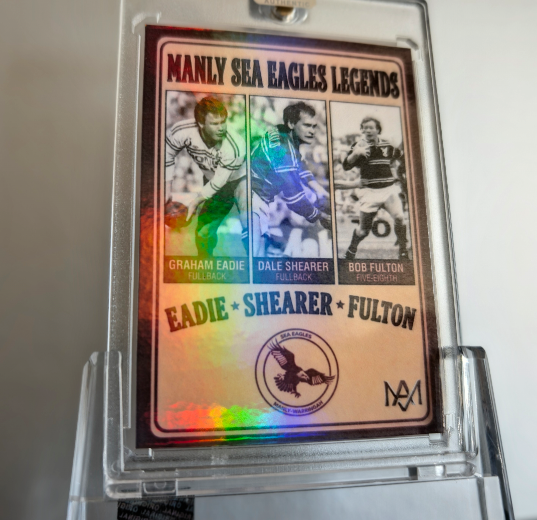 Manly Sea Eagles Legends Card — Eadie, Shearer & Fulton