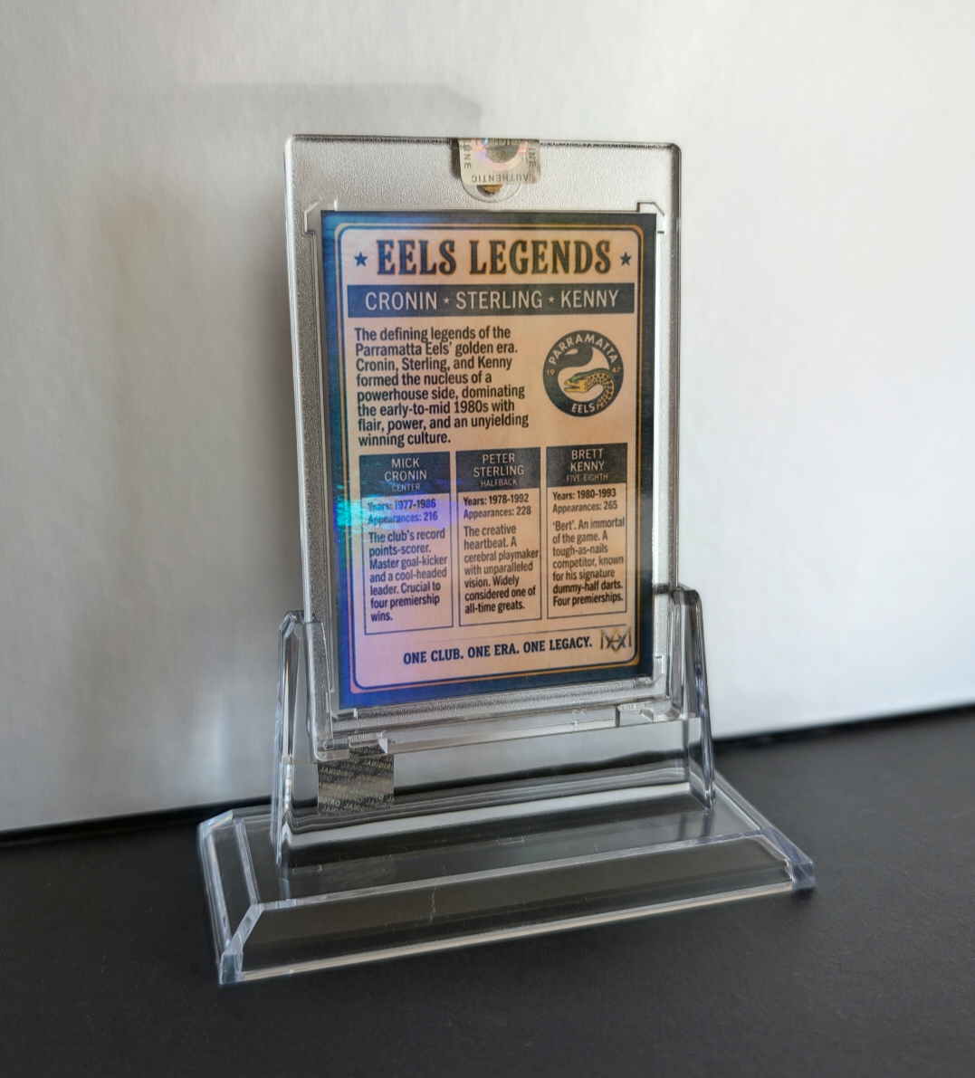 Parramatta Eels Legends Card — Cronin, Sterling & Kenny