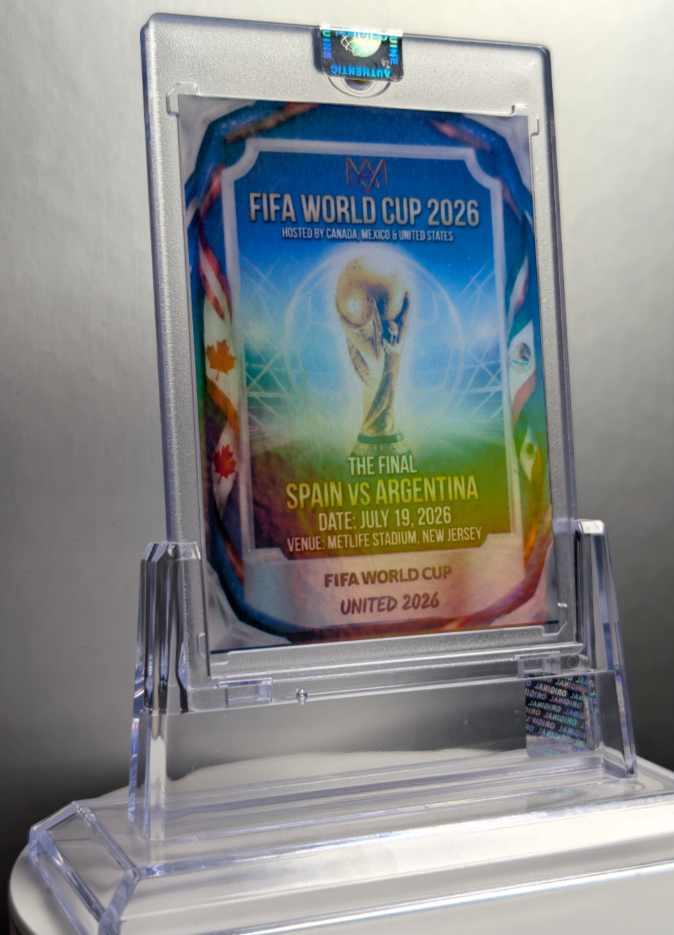 Argentina vs Spain 2026 World Cup Final custom trading card — additional view