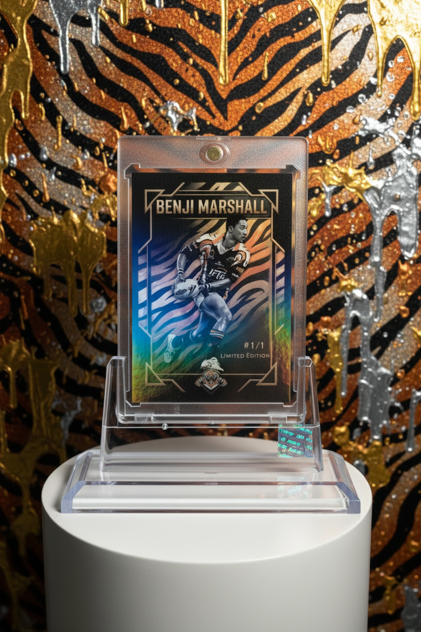 Benji Marshall — Wests Tigers Limited Edition #1/1 Custom Fan Art Card