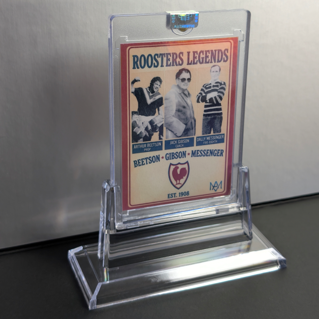 Roosters Foundation Legends Card — Beetson, Gibson & Messenger